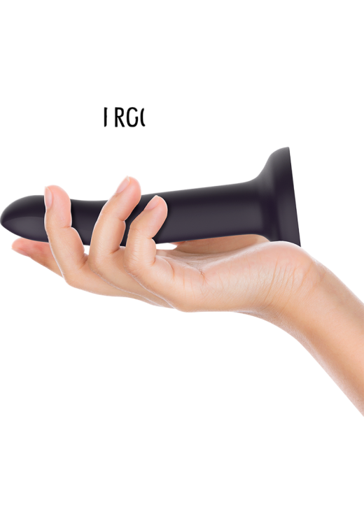 Κλασσικό dildo από σιλικόνη σε μαύρο χρώμα, μήκους 17 εκ. και μέγιστης διαμέτρου 3 εκ.