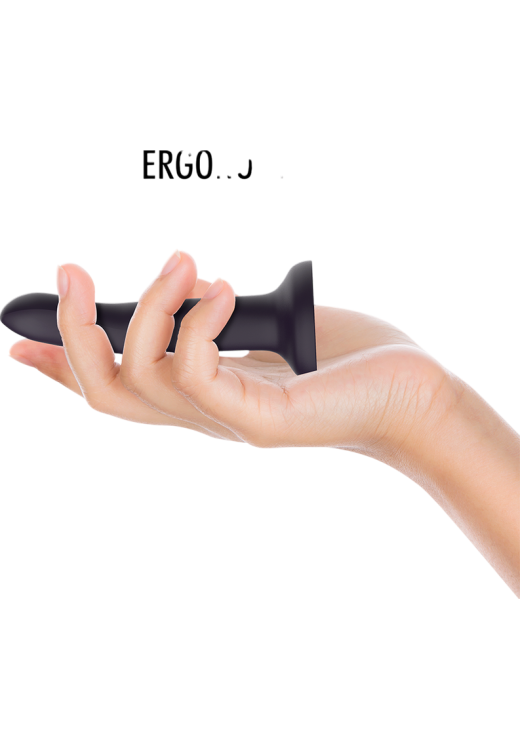 Κλασσικό dildo από σιλικόνη σε μαύρο χρώμα, μήκους 14 εκ. και μέγιστης διαμέτρου 2.5 εκ.