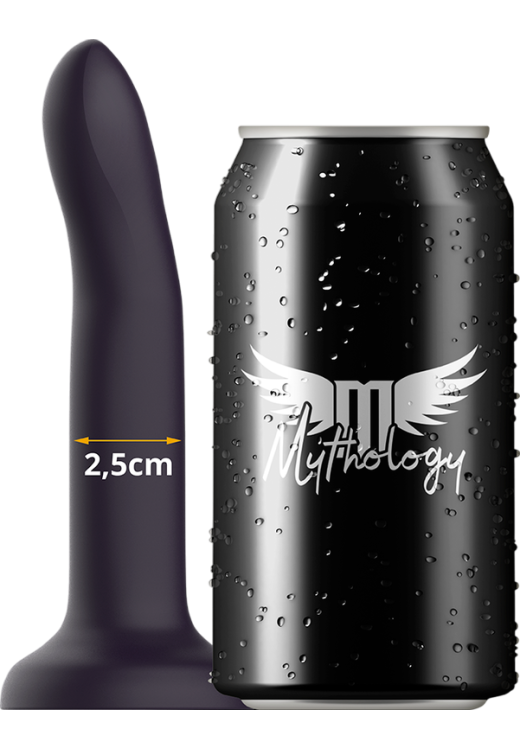 Κλασσικό dildo από σιλικόνη σε μαύρο χρώμα, μήκους 14 εκ. και μέγιστης διαμέτρου 2.5 εκ.