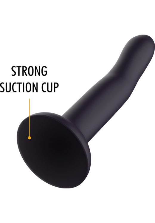 Κλασσικό dildo από σιλικόνη σε μαύρο χρώμα, μήκους 14 εκ. και μέγιστης διαμέτρου 2.5 εκ.