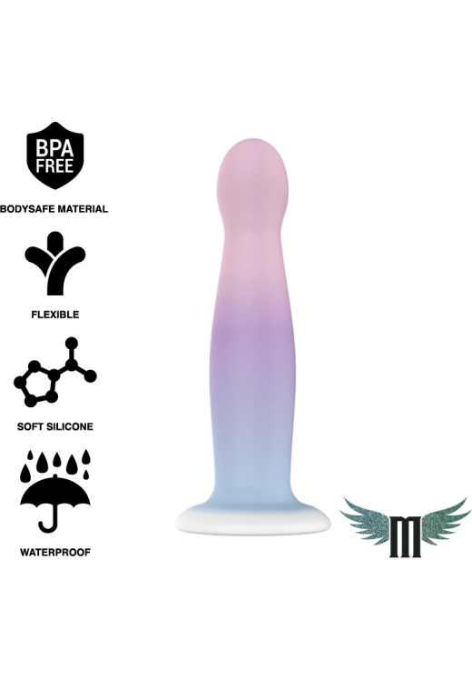 Κλασσικό dildo από σιλικόνη σε μοβ χρώμα, μήκους 16,5 εκ. και μέγιστης διαμέτρου 3,5 εκ.