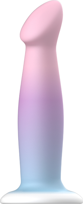 Κλασσικό dildo από σιλικόνη σε μοβ χρώμα, μήκους 16,5 εκ. και μέγιστης διαμέτρου 3,5 εκ.