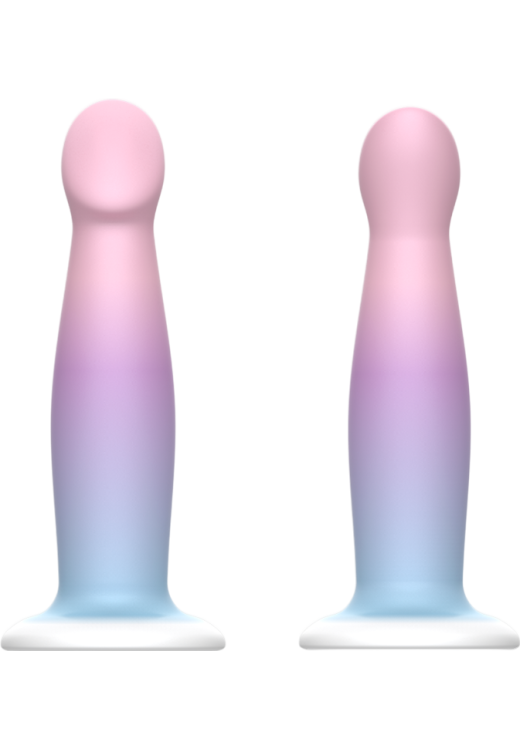 Κλασσικό dildo από σιλικόνη σε μοβ χρώμα, μήκους 16,5 εκ. και μέγιστης διαμέτρου 3,5 εκ.