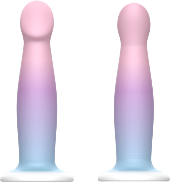 Κλασσικό dildo από σιλικόνη σε μοβ χρώμα, μήκους 16,5 εκ. και μέγιστης διαμέτρου 3,5 εκ.