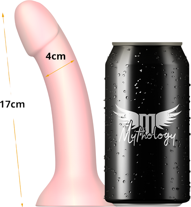 Κλασσικό dildo από σιλικόνη σε φυσικό χρώμα, μήκους 17 εκ. και μέγιστης διαμέτρου 4 εκ.