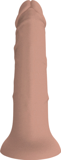 Ρεαλιστικός δονητής από σιλικόνη σε φυσικό χρώμα, μήκους 20 εκ. και μέγιστης διαμέτρου 4 εκ.