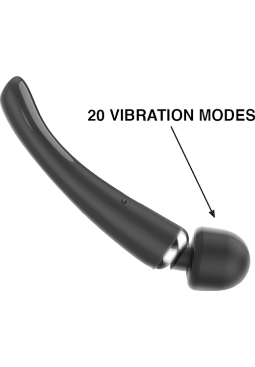 Δονητής μασάζ από σιλικόνη σε μαύρο χρώμα