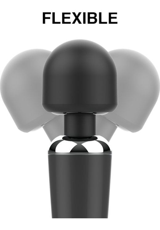 Δονητής μασάζ από σιλικόνη σε μαύρο χρώμα