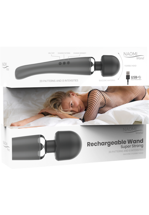 Δονητής μασάζ από σιλικόνη σε μαύρο χρώμα