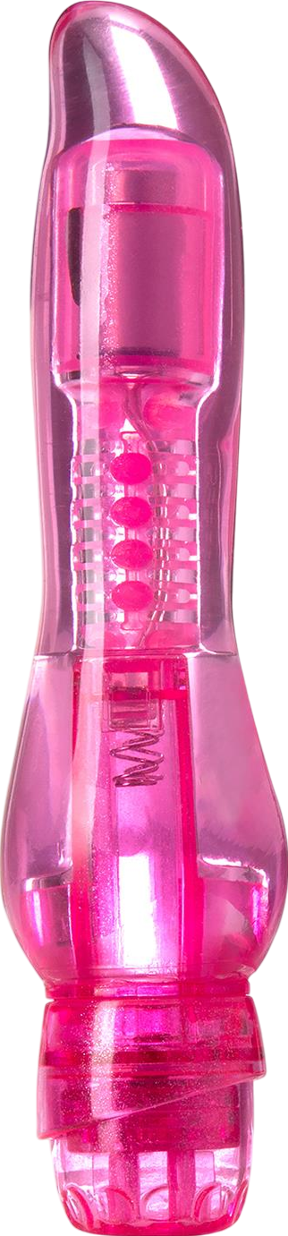 Κλασσικός δονητής από tpe σε ροζ χρώμα, μήκους 17,1 εκ. και μέγιστης διαμέτρου 3,1 εκ.