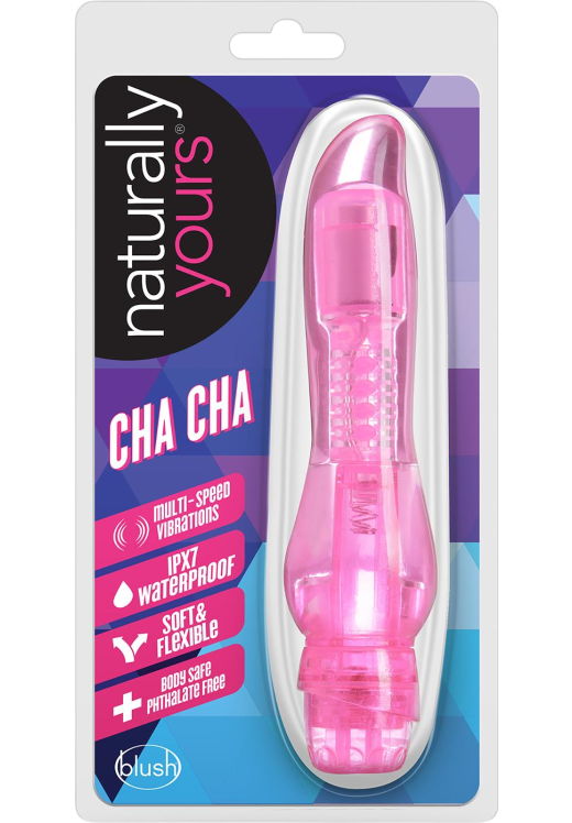 Κλασσικός δονητής από tpe σε ροζ χρώμα, μήκους 17,1 εκ. και μέγιστης διαμέτρου 3,1 εκ.