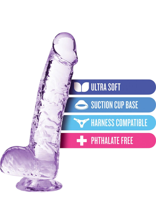 Ομοίωμα πέους από tpe σε μοβ χρώμα, μήκους 15,2 εκ. και μέγιστης διαμέτρου 2,5 εκ.