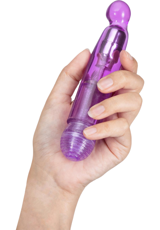 Δονητής σημείου g από tpe σε μοβ χρώμα, μήκους 16,7 εκ. και μέγιστης διαμέτρου 3,1 εκ.