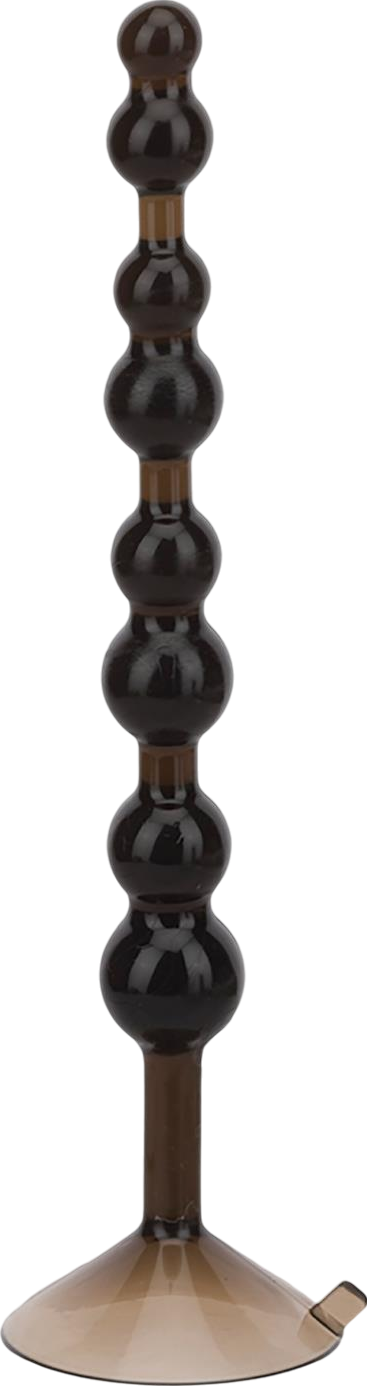 Πρωκτικές μπίλιες από pvc σε μαύρο χρώμα, μήκους 18 εκ. και μέγιστης διαμέτρου 4 εκ.