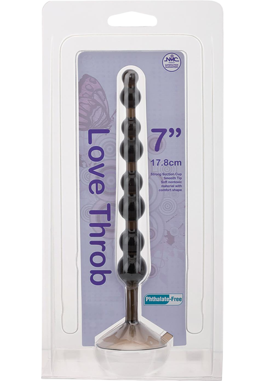 Πρωκτικές μπίλιες από pvc σε μαύρο χρώμα, μήκους 18 εκ. και μέγιστης διαμέτρου 4 εκ.