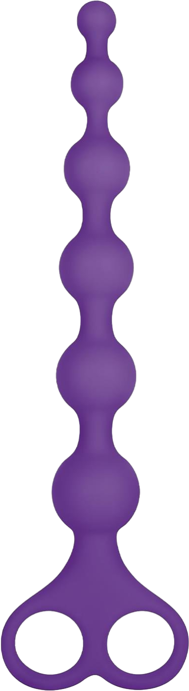 Πρωκτικές μπίλιες από σιλικόνη σε μοβ χρώμα, μήκους 22,8 εκ. και μέγιστης διαμέτρου 3,2 εκ.