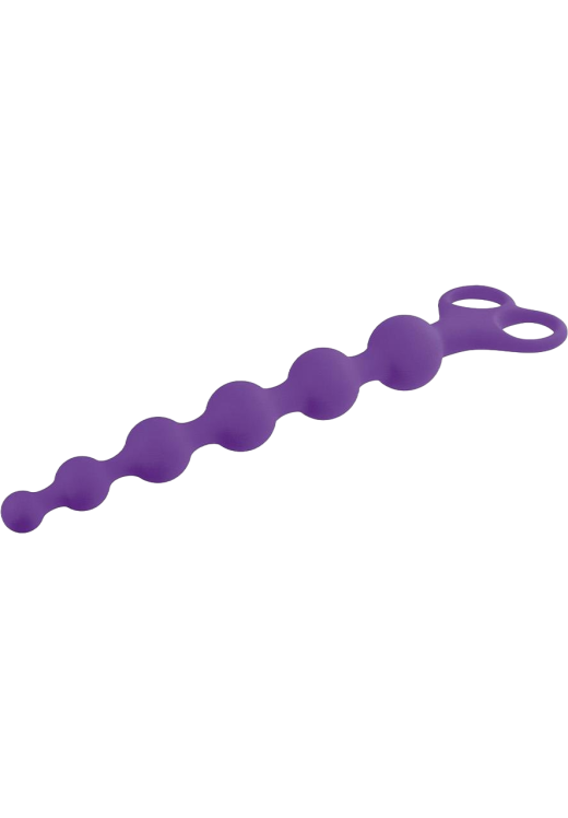 Πρωκτικές μπίλιες από σιλικόνη σε μοβ χρώμα, μήκους 22,8 εκ. και μέγιστης διαμέτρου 3,2 εκ.