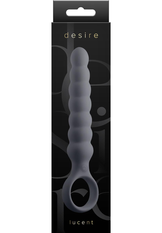 Πρωκτικός δονητής από σιλικόνη σε γκρι χρώμα, μήκους 16,6 εκ. και μέγιστης διαμέτρου 2,7 εκ.