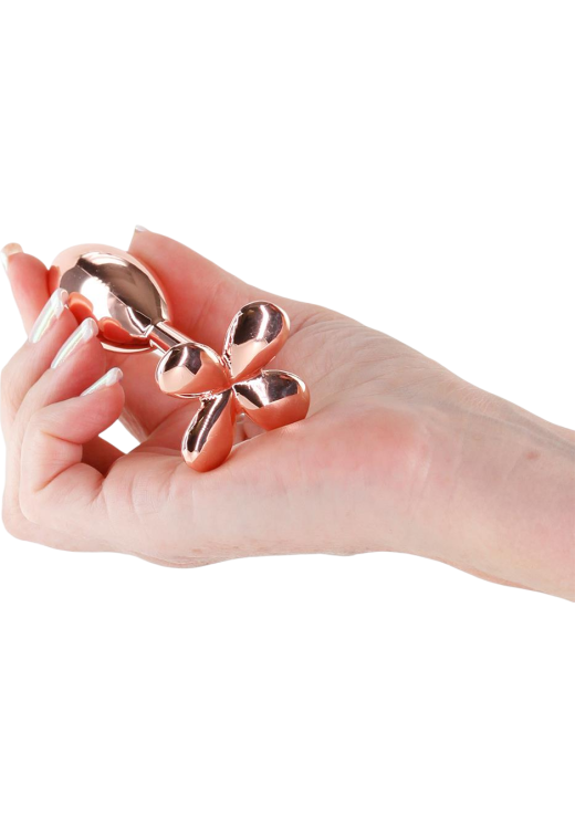 Πρωκτική σφήνα από αλουμινιο σε χρυσαφί χρώμα, μήκους 9,2 εκ. και μέγιστης διαμέτρου 3,7 εκ.