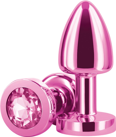 Σφήνα με κόσμημα από αλουμίνιο σε ροζ χρώμα, μήκους 6 εκ. και μέγιστης διαμέτρου 2,6 εκ.