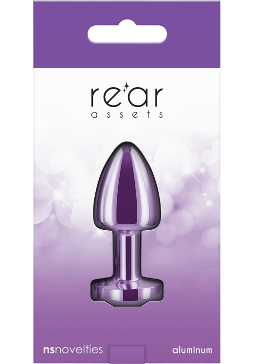 Σφήνα με κόσμημα από αλουμίνιο σε μοβ χρώμα, μήκους 6 εκ. και μέγιστης διαμέτρου 2,6 εκ.