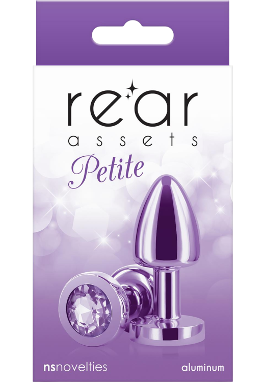 Σφήνα με κόσμημα από αλουμίνιο σε μοβ χρώμα, μήκους 6 εκ. και μέγιστης διαμέτρου 2,6 εκ.