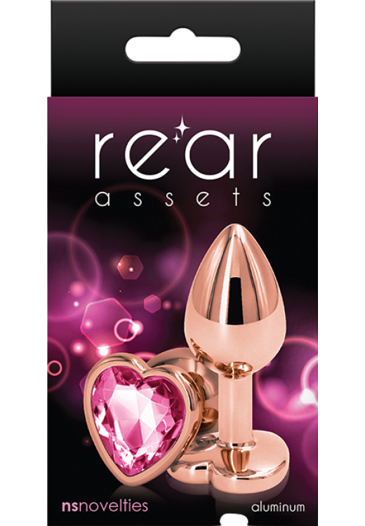 Μεταλλική σφήνα με κόσμημα σε ροζ χρώμα, μήκους 4,5 εκ. και μέγιστης διαμέτρου 2,7 εκ.