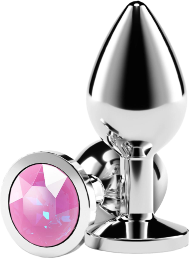 Σφήνα με Κόσμημα Rear Assets Silver Medium Pink Gem 8,4 εκ.