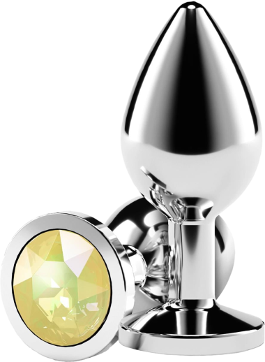 Σφήνα με Κόσμημα Rear Assets Silver Medium Yellow Gem 8,4 εκ.