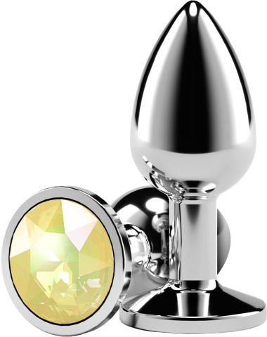 Σφήνα με Κόσμημα Rear Assets Silver Small Yellow Gem 7,1 εκ.