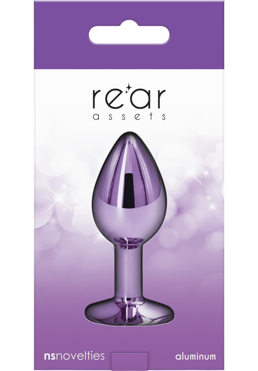 Σφήνα με κόσμημα από αλουμίνιο σε μοβ χρώμα, μήκους 7 εκ. και μέγιστης διαμέτρου 2,7 εκ.