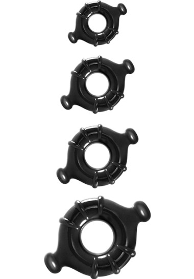 Renegate Vitality Rings Σετ δαχτυλίδια πέους από tpe σε μαύρο χρώμα