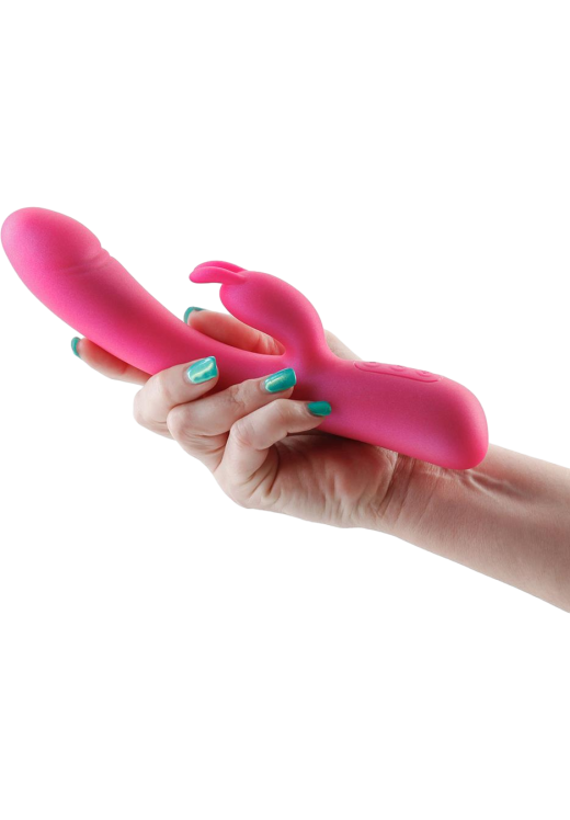 Rabbit δονητής από σιλικόνη σε ροζ χρώμα, μήκους 22,2 εκ. και μέγιστης διαμέτρου 3,7 εκ.