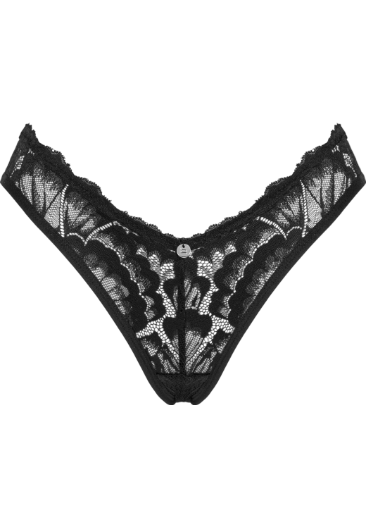 Δαντελωτό κλασσικό κιλοτάκι σε μαύρο χρώμα