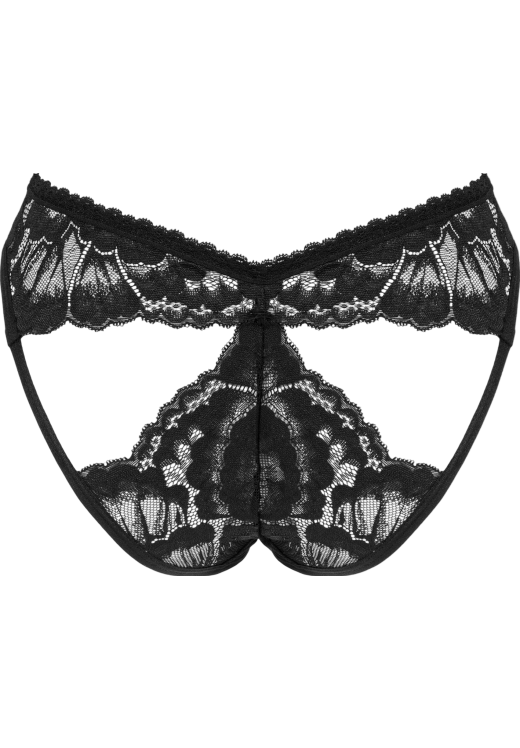 Δαντελωτό κλασσικό κιλοτάκι σε μαύρο χρώμα