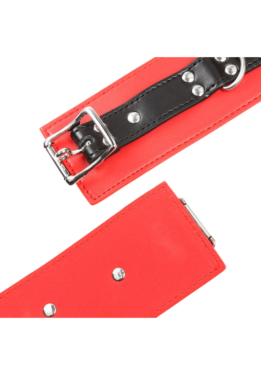 Bondage δεσμά από δερματίνη σε κόκκινο χρώμα