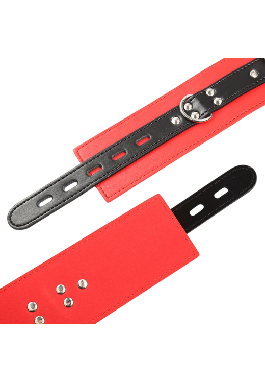 Bondage δεσμά από δερματίνη σε κόκκινο χρώμα