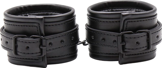 Bondage δεσμά από δερματίνη σε μαύρο χρώμα