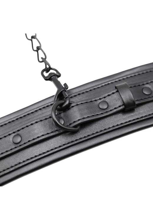 Bondage δεσμά από δερματίνη σε μαύρο χρώμα