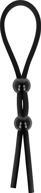 Ρυθμιζόμενο δαχτυλίδι από σιλικόνη σε μαύρο χρώμα