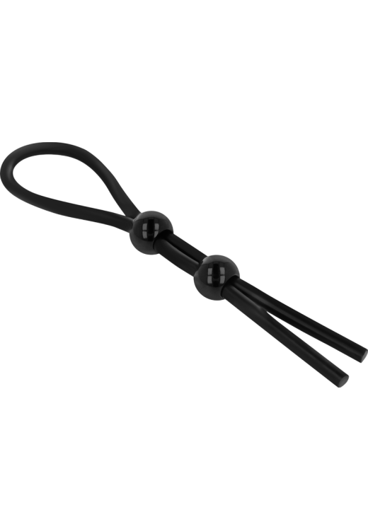 Ρυθμιζόμενο δαχτυλίδι από σιλικόνη σε μαύρο χρώμα