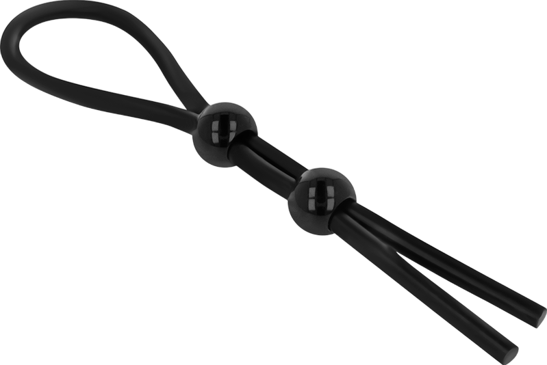 Ρυθμιζόμενο δαχτυλίδι από σιλικόνη σε μαύρο χρώμα