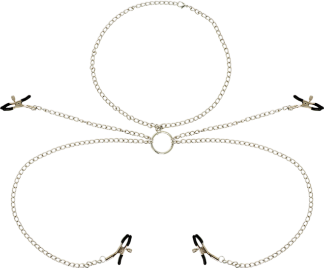 Μεταλλικοί σφιγκτήρες θηλών σε ασημί χρώμα