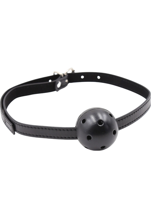 Φίμωτρο από δερματίνη σε μαύρο χρώμα, μέγιστης διαμέτρου 4,5 εκ.