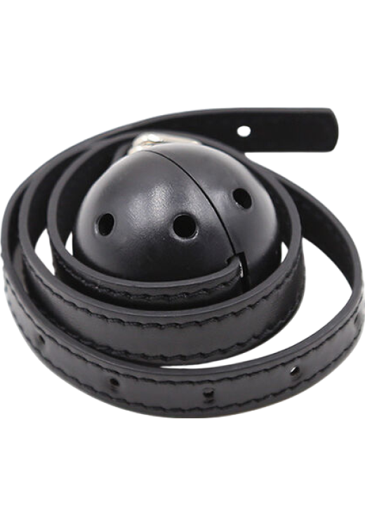 Φίμωτρο από δερματίνη σε μαύρο χρώμα, μέγιστης διαμέτρου 4,5 εκ.