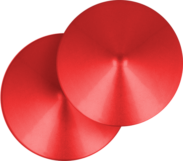 Μεταλλικά καλύμματα θηλών σε κόκκινο χρώμα