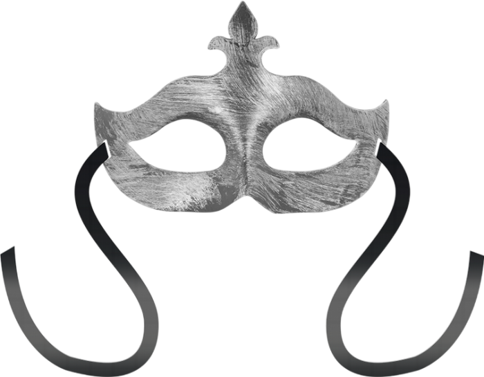 Μάσκα προσώπου σε ασημί χρώμα