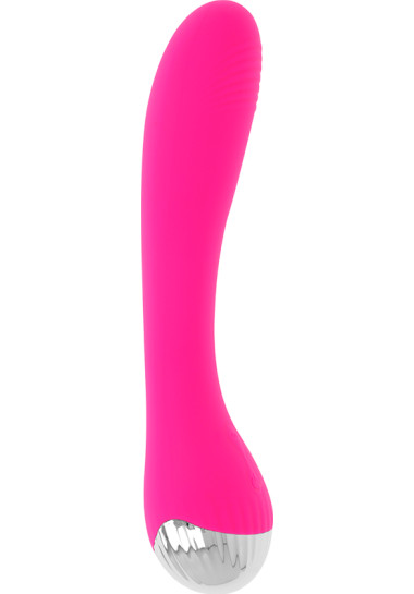 G Ohmama Spot Stimulating Vibrator 19 cm Δονητής σημείου g από σιλικόνη σε ροζ χρώμα, μήκους 19 εκ. και μέγιστης διαμέτρου 3,3 εκ.