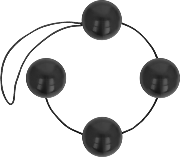 Kegel μπάλες από abs σε μαύρο χρώμα, μήκους 40 εκ. και μέγιστης διαμέτρου 3 εκ.