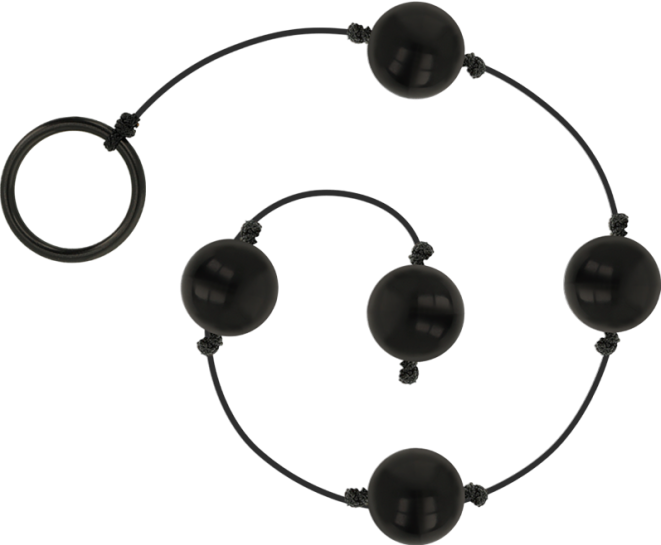 Kegel μπάλες από abs σε μαύρο χρώμα, μήκους 57 εκ. και μέγιστης διαμέτρου 2,3 εκ.